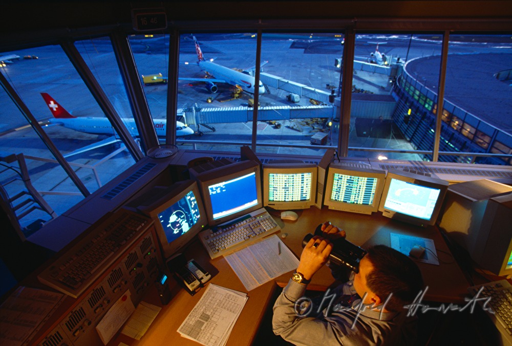 Airport Vienna, control tower, air-traffic control center