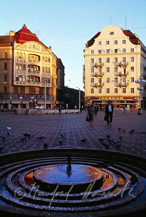 Hotel Timisoara and fountain