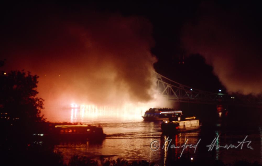 fireworks at the Glienicke Bridge