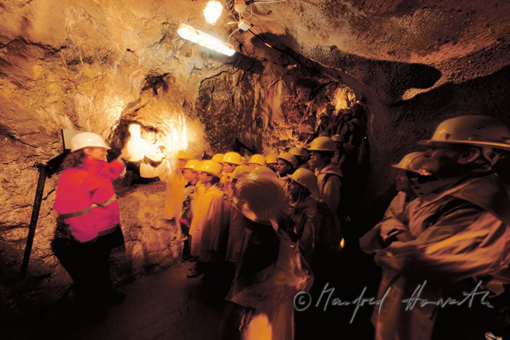 guided tour through the subterranean mine shaft