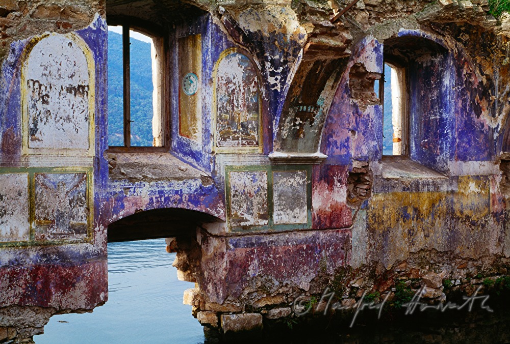 relics of the flooded village Ada Kaleh