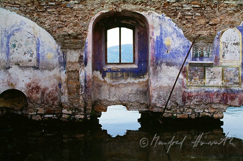 relics of the flooded village Ada Kaleh