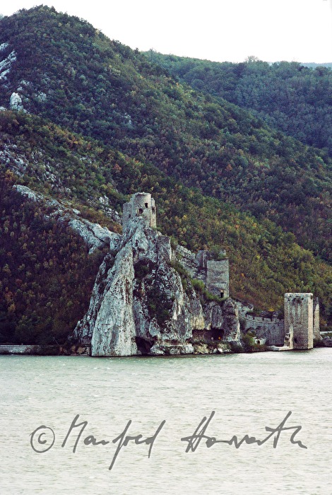 Fortress Golubac and mountain range