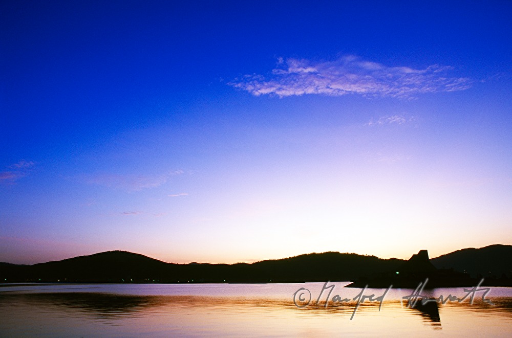 landscape in the morning dawn