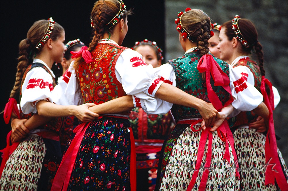 folk dancers at a festival