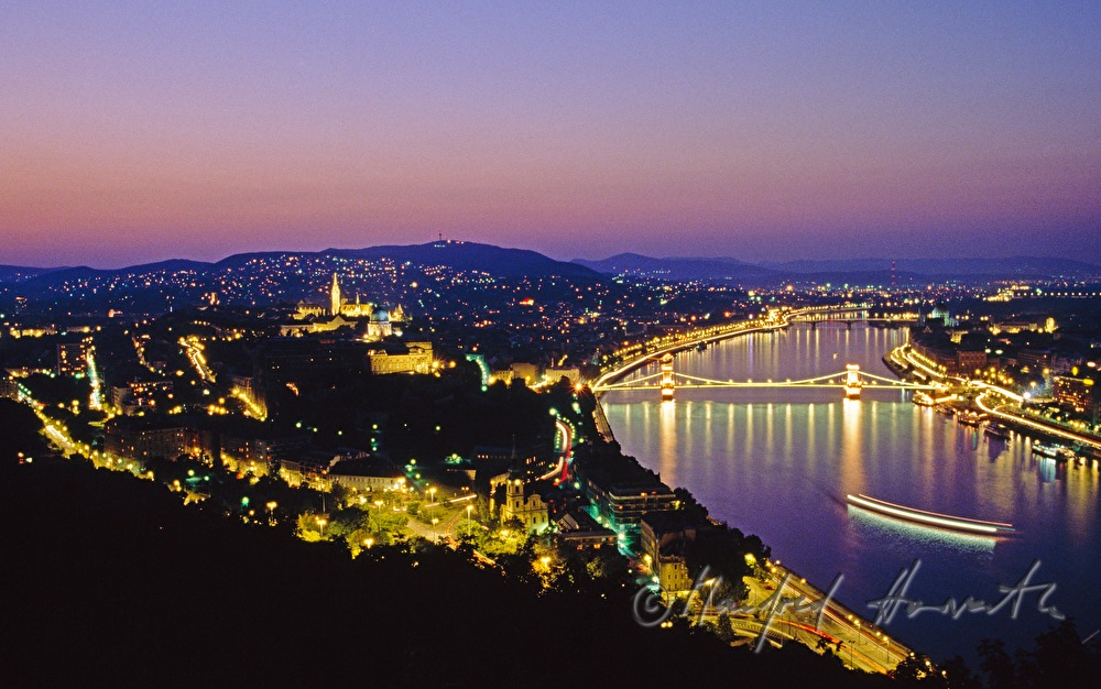 view to the castle Hill and the Danube