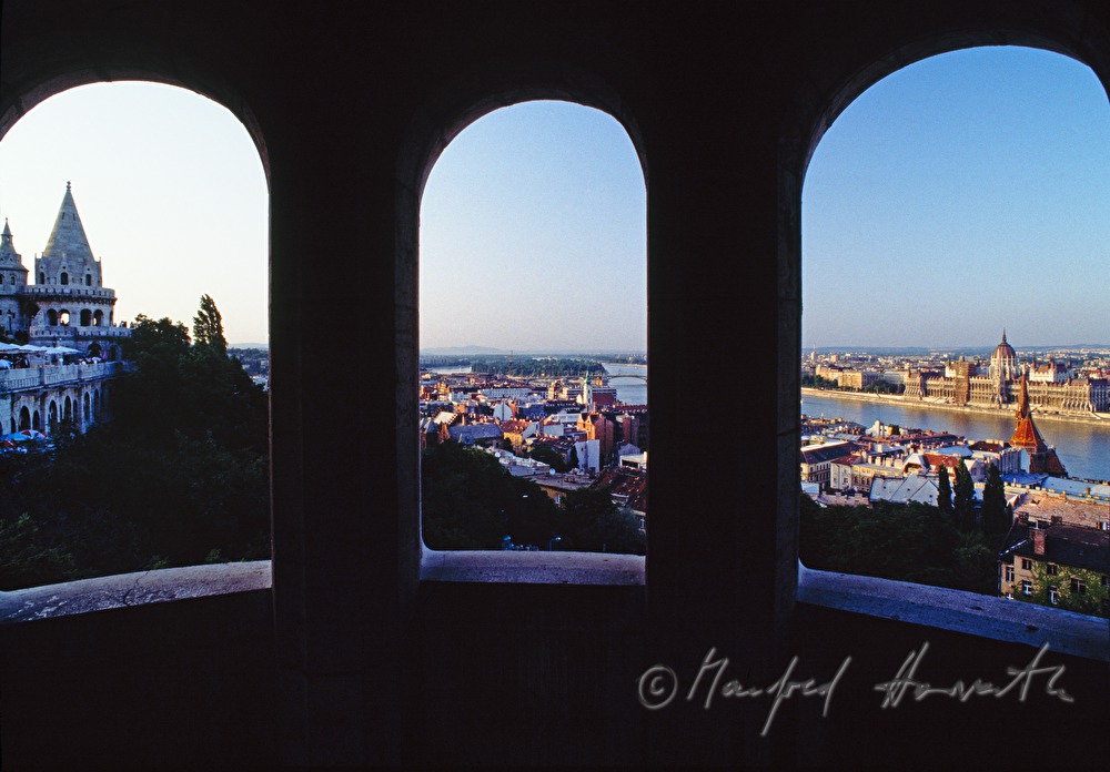 view to the Danube and the parliament