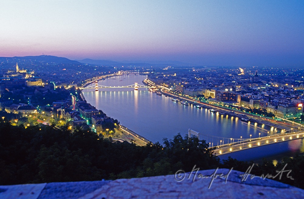 view to the castle Hill and the Danube