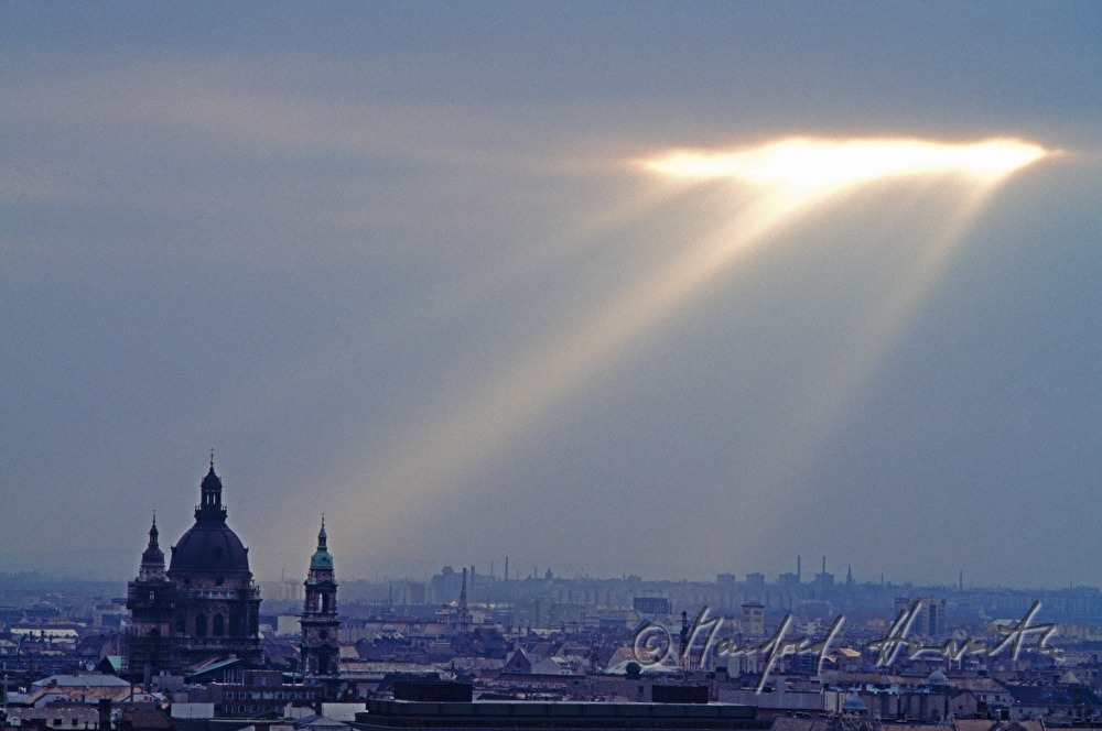 ray of light and a window in a cloud