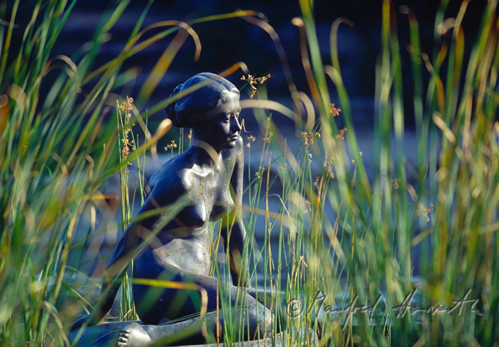 statue of a bathing woman in a fountain