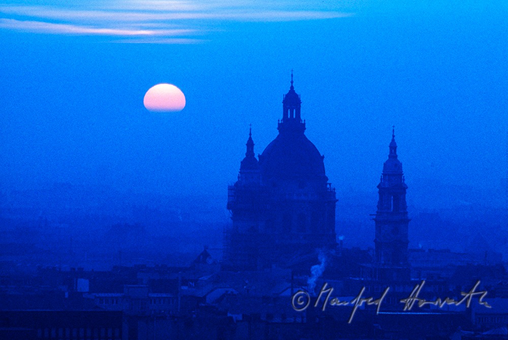 St. Stephen's Basilica and sunrise