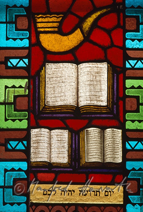glass window with glass painting