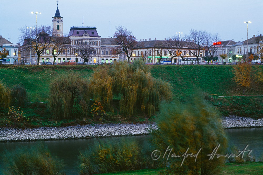 old town and rivershore of the Danube