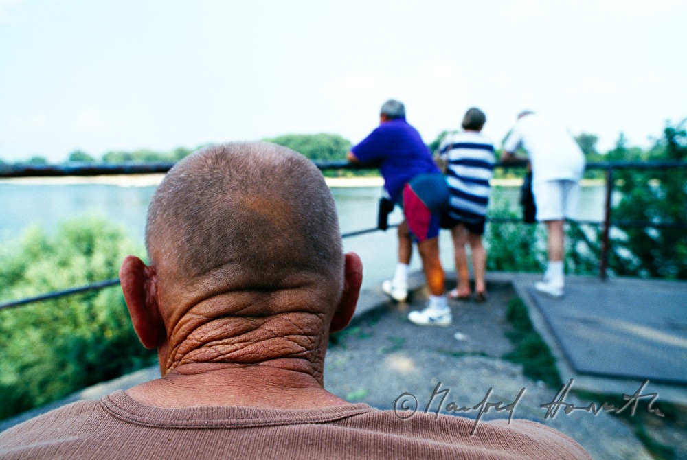 ramblers on the rivershore of the Danube