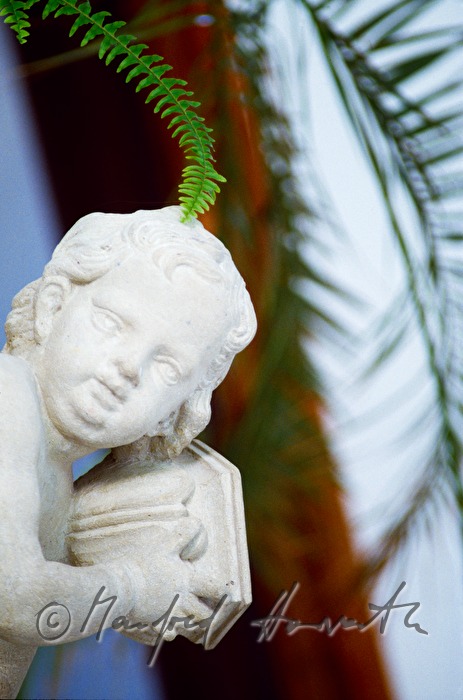 baroque putto in the foyer