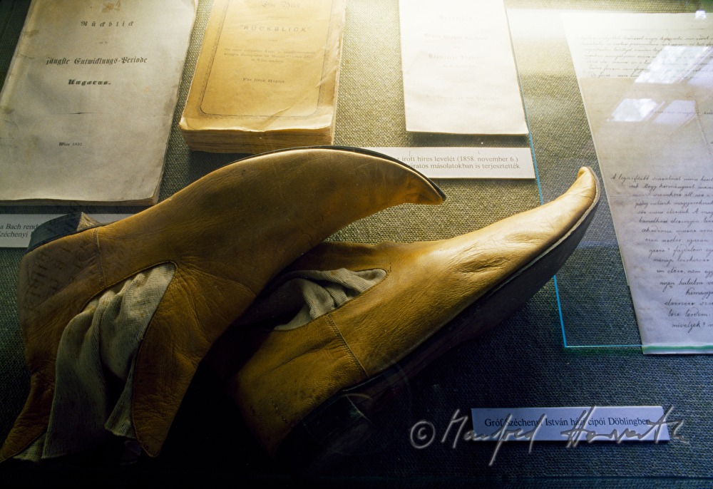 house shoes of Széchenyi in the museum