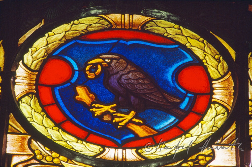 glass window in the foyer