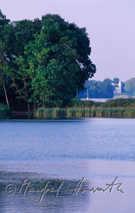 distant view of Castle Pfaueninsel
