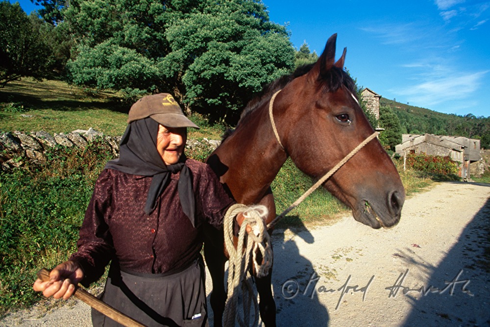 farmers wife with horse
