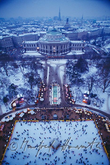 ice skating on Rathaus Platz (Town Hall Square)