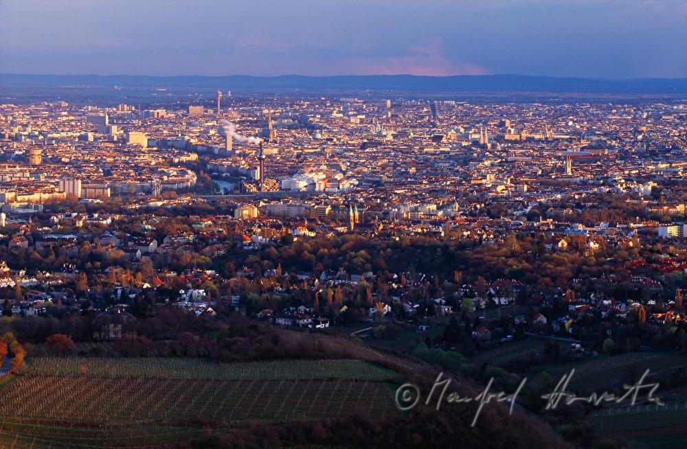 view from Kahlenberg over Doebling to the City Center
