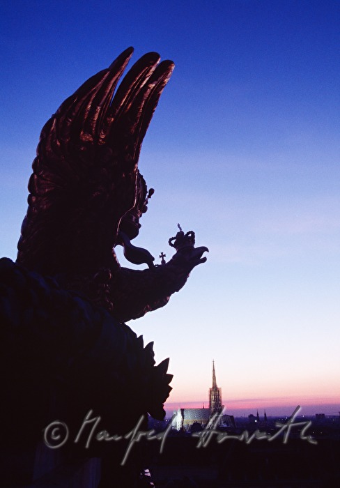 k & k imperial eagle and Saint Stephen's Cathedral