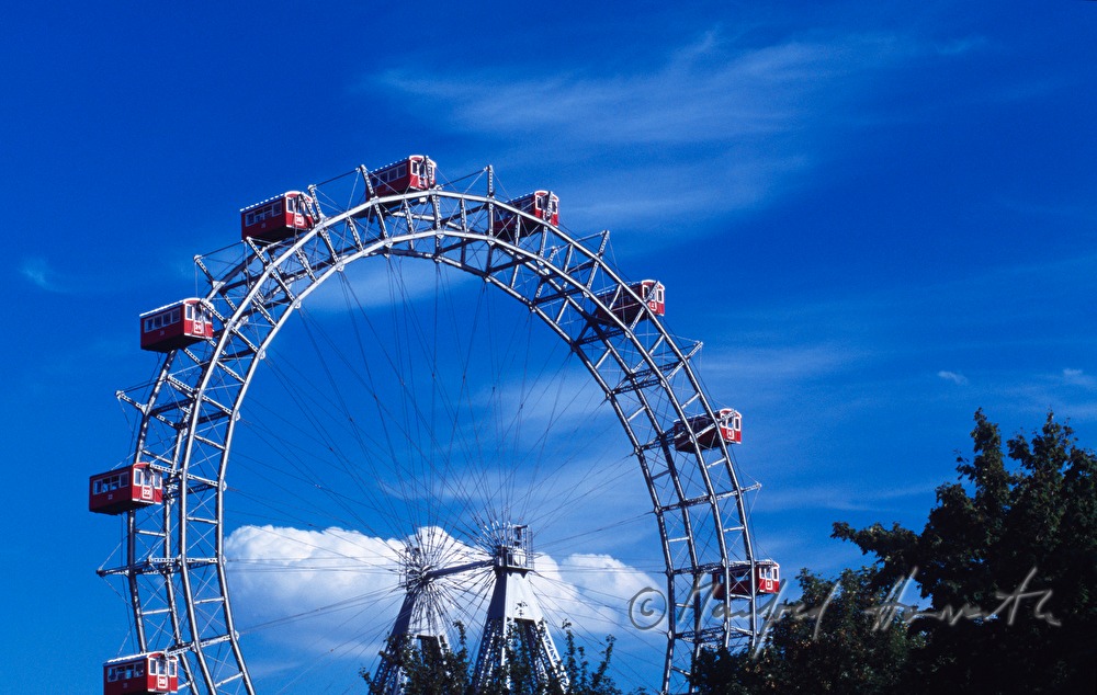 Wiener Riesenrad and clouds