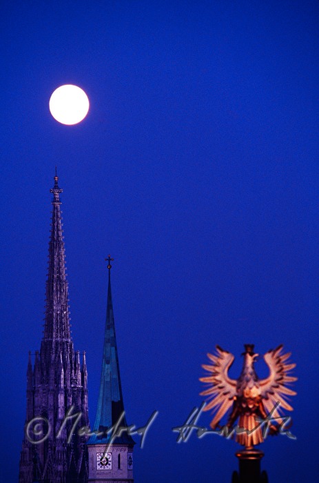 Michaelerkirche and flagpole