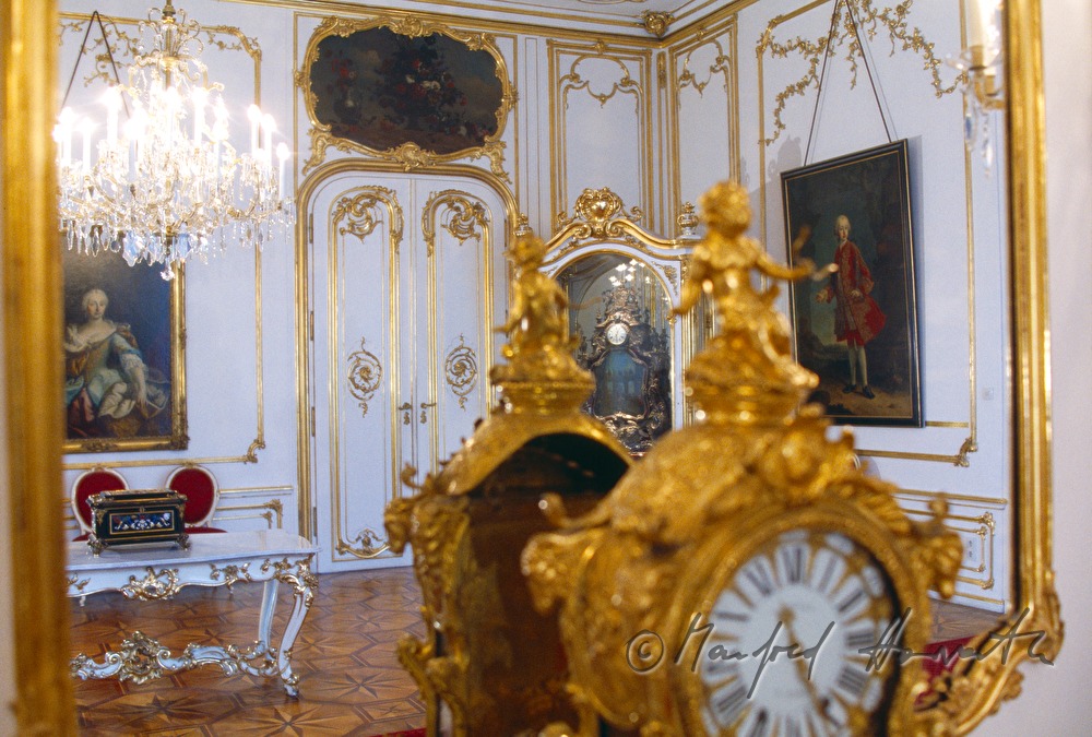 Rosenzimmer (Rose Room), view into the mirror