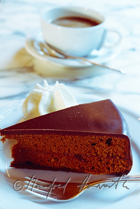 Sacher Torte and a cafe
