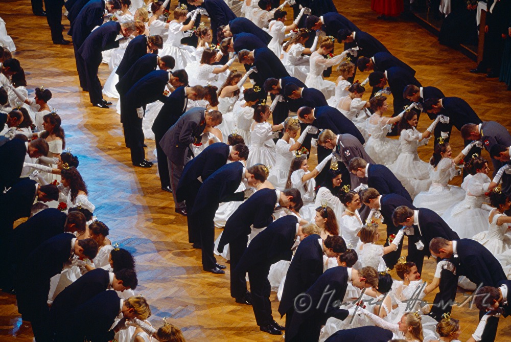dancers at the opera ball dance the polonaise