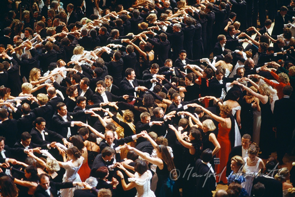 dancers at the opera ball dance the polonaise