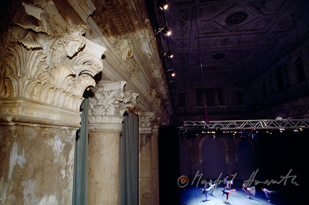 columns in the auditorium of the Odeon