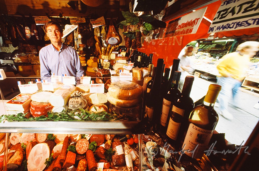 Mister Urbanek in his delicacies store