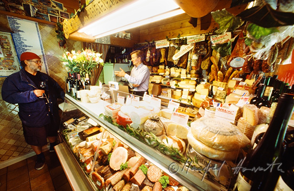 Mister Urbanek in his delicacies store