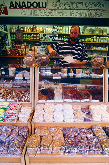 market stand for Greek delicacies