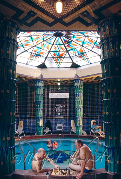 Amalienbad, Thermal Pool, chess players