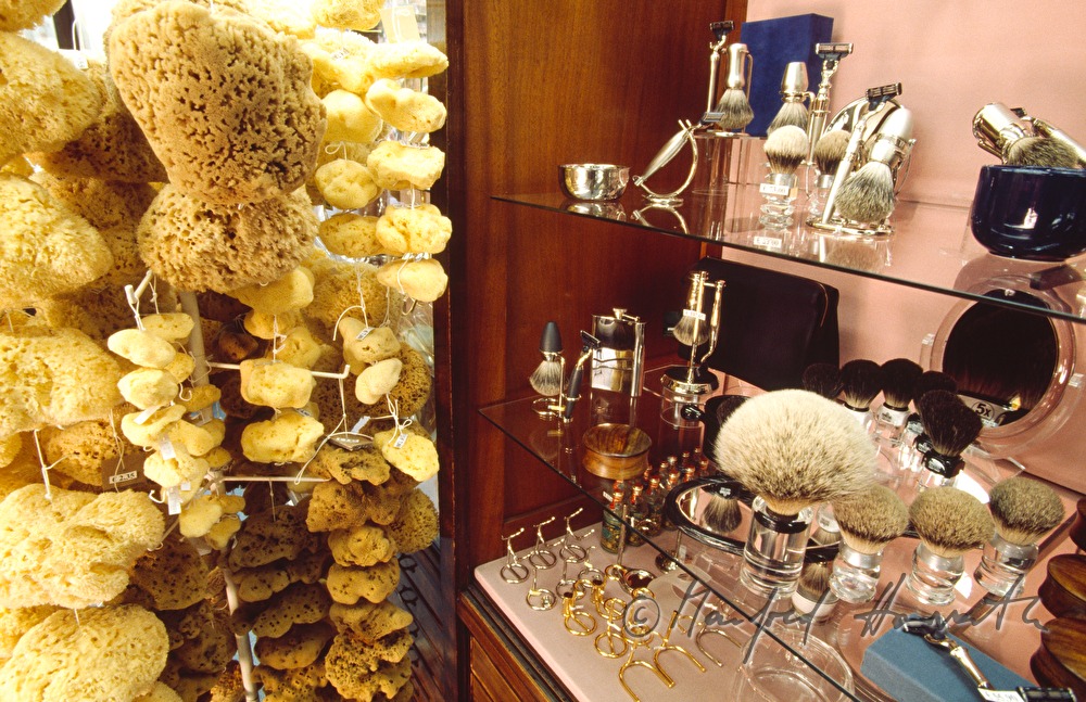 sea sponges and shaving brushes