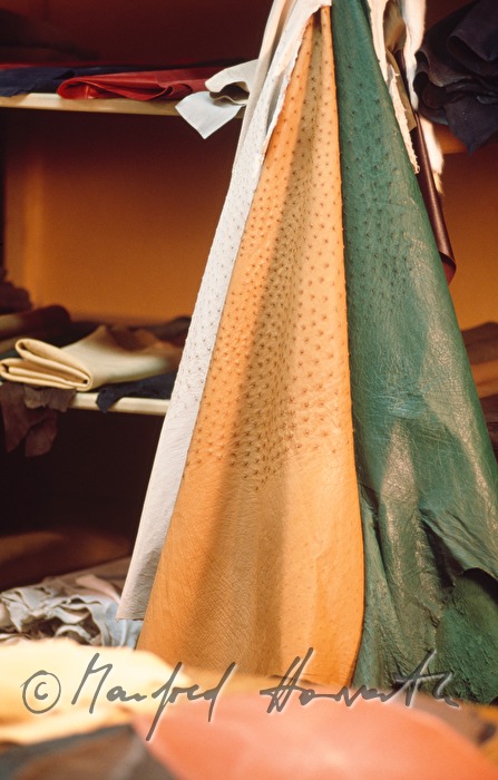 sale of leather in the specialised shop