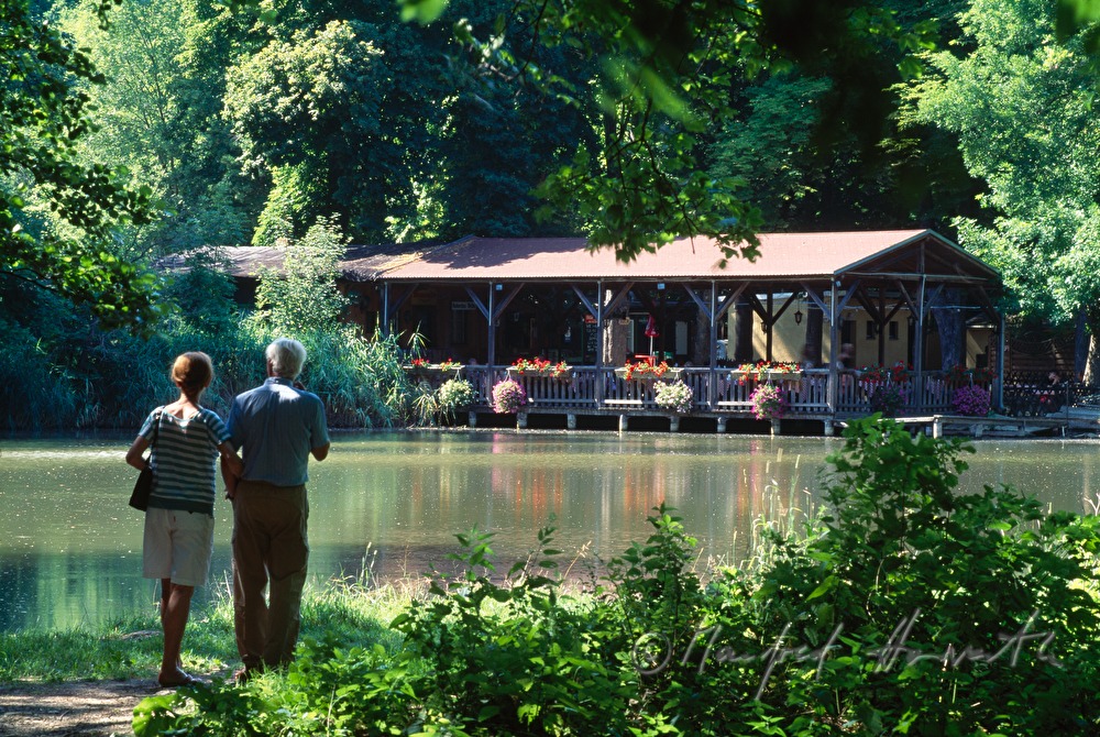 promenaders on the Hanslteich