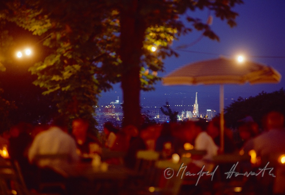 terrace of Villa Aurora with distant view to Vienna