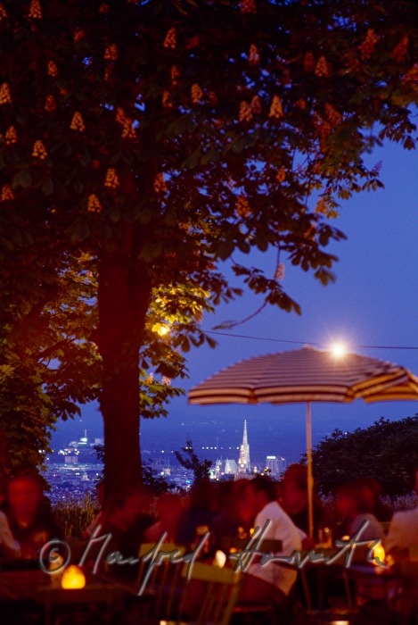 terrace of Villa Aurora with distant view to Vienna