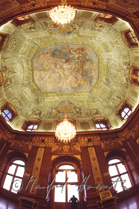 ceiling painting in the marble hall