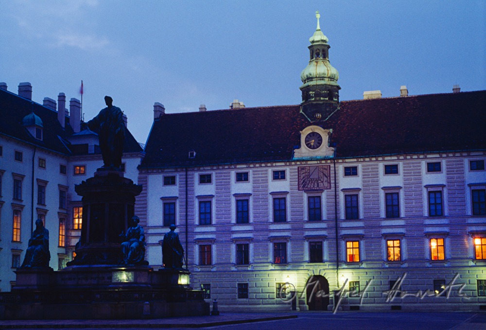 watch on the steeple of Amalienburg