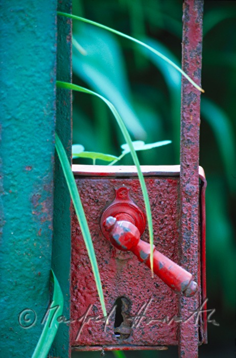 door of an allotment garden