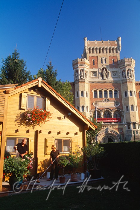 couple at work in their summerhouse