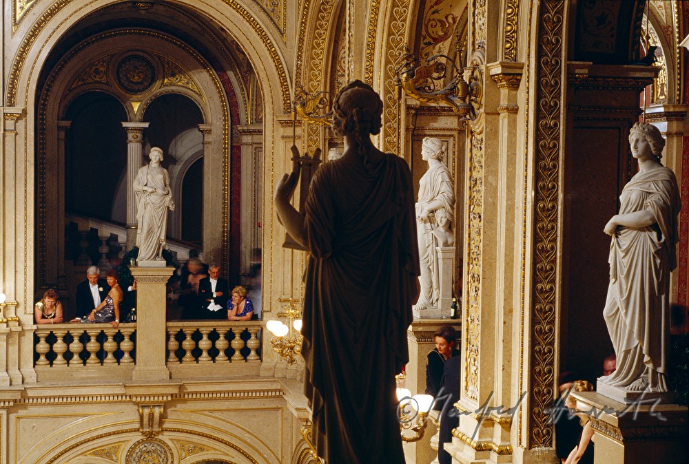 foyer with guests during the opera ball