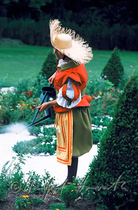 Castle Niederweiden, gardener at Baroque Exhibition