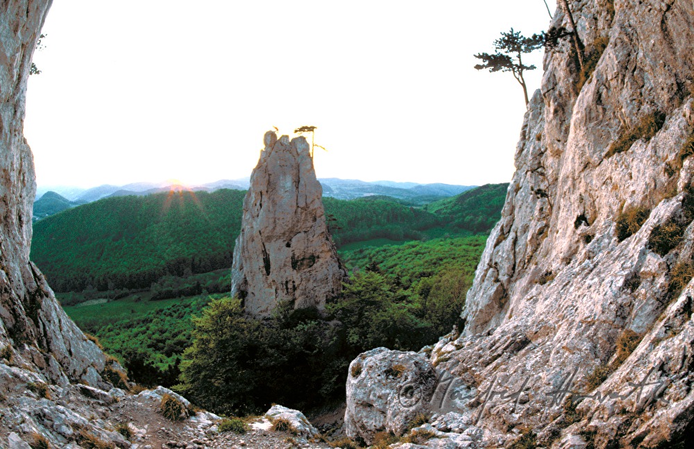 Peilstein, climbing the Cimone Wall