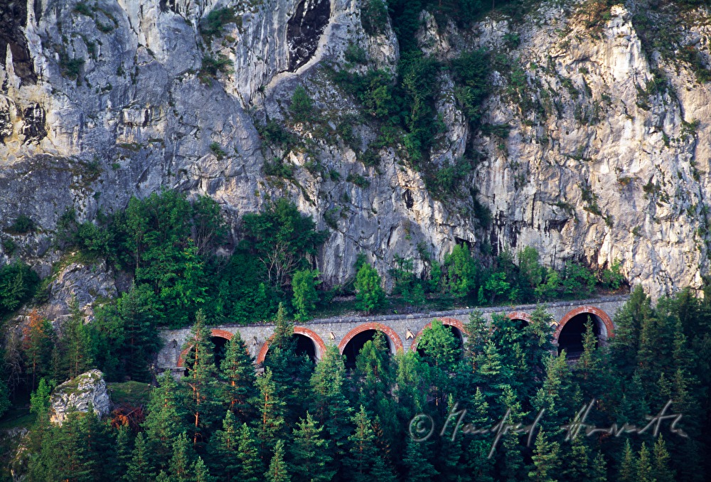 railway tunnel through Polleross Mountain